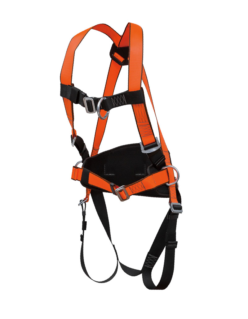 Un harnais complet avec double longe est un excellent équipement de protection contre les chutes